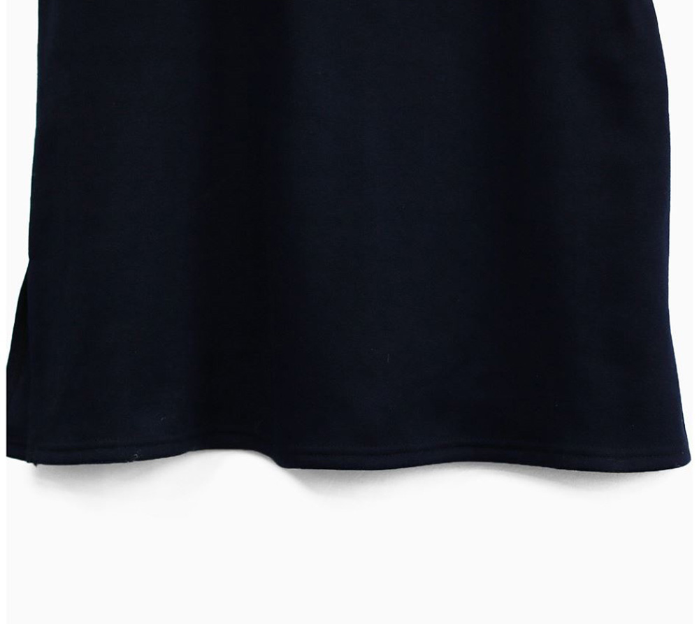 撞色V領內磨毛長洋裝,KOREA,348258,撞色V領內磨毛長洋裝,領500,999免運