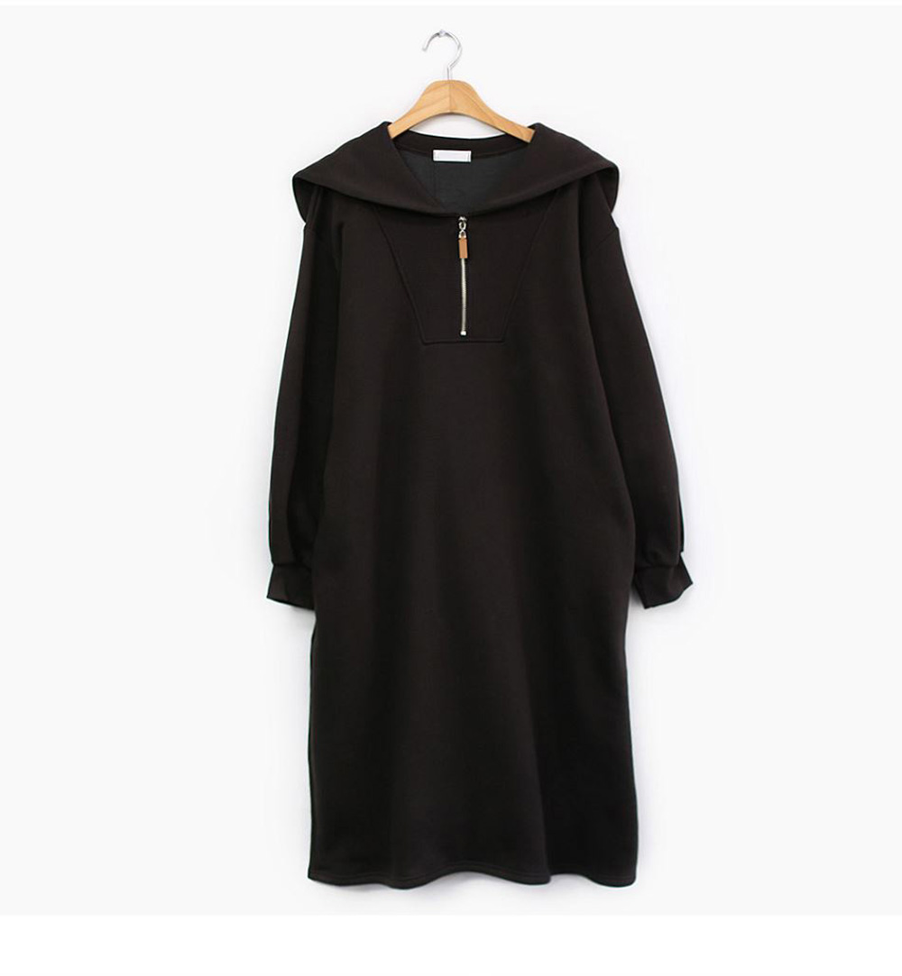 水手領內磨毛長洋裝,KOREA,348263,水手領內磨毛長洋裝,領500,999免運