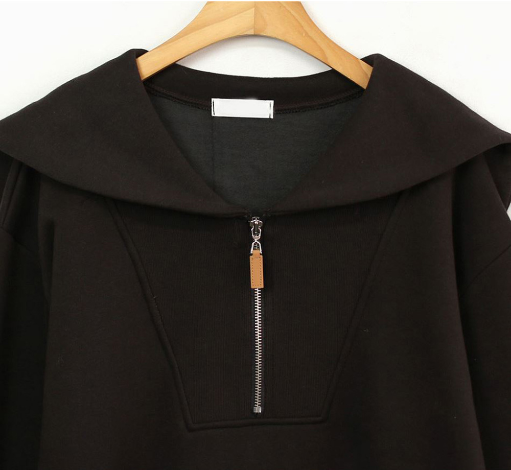 水手領內磨毛長洋裝,KOREA,348263,水手領內磨毛長洋裝,領500,999免運