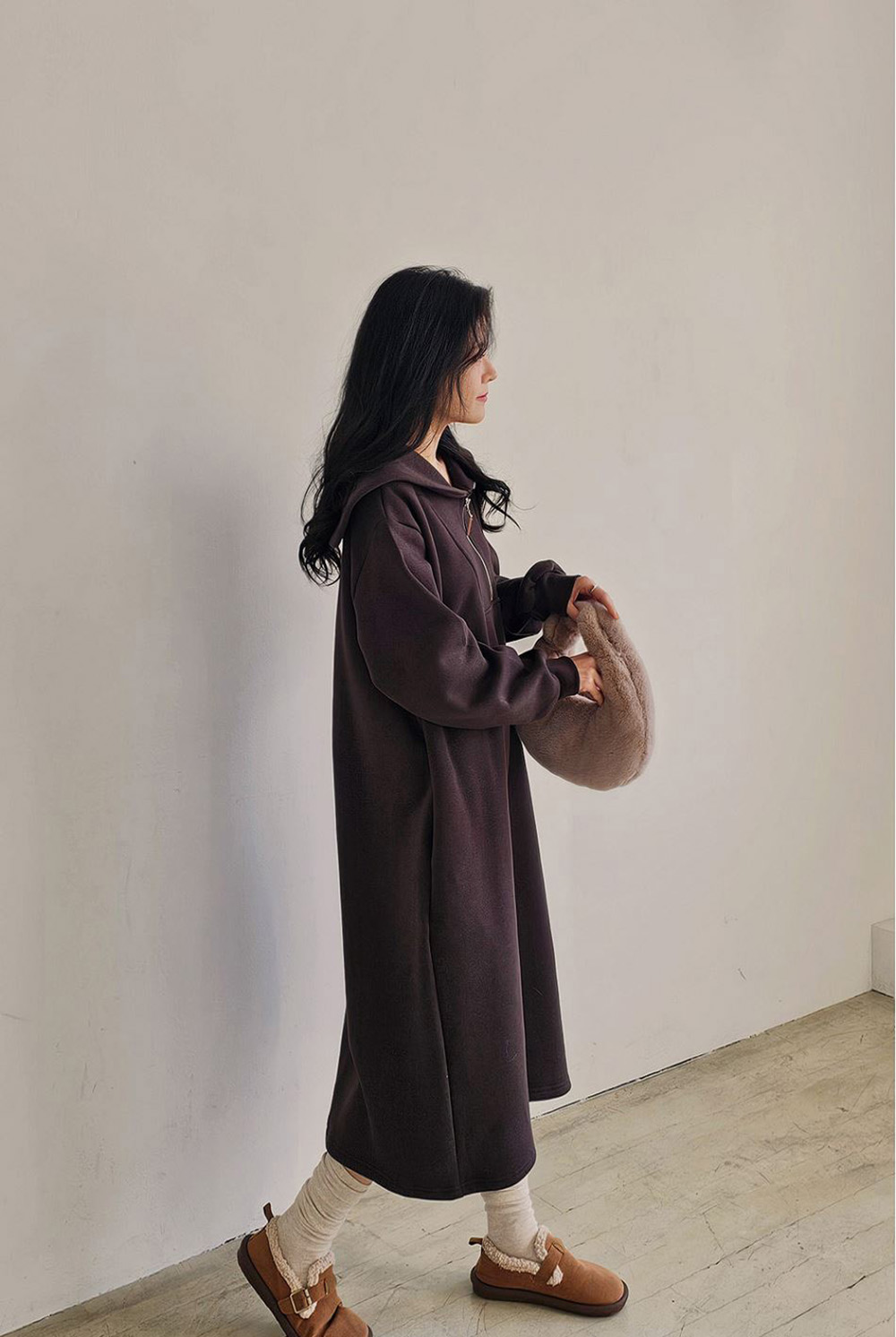 水手領內磨毛長洋裝,KOREA,348263,水手領內磨毛長洋裝,領500,999免運