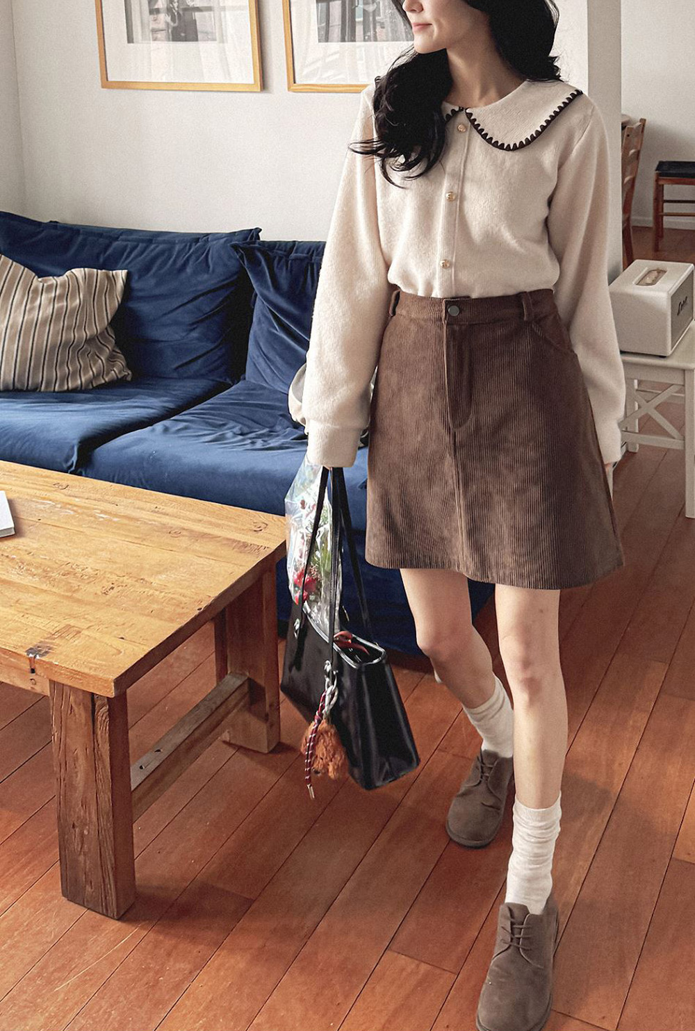 精緻水手領針織上衣,KOREA,348266,精緻水手領針織上衣,領500,999免運