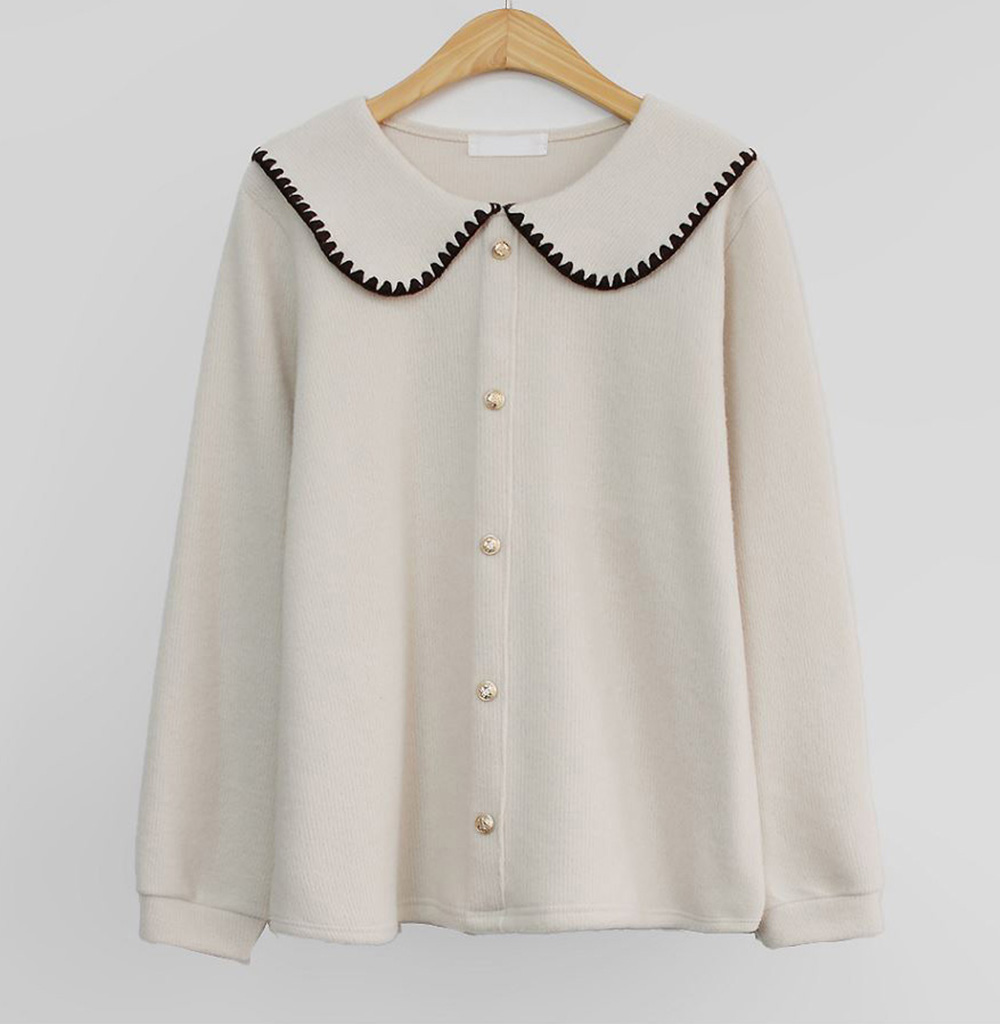 精緻水手領針織上衣,KOREA,348266,精緻水手領針織上衣,領500,999免運