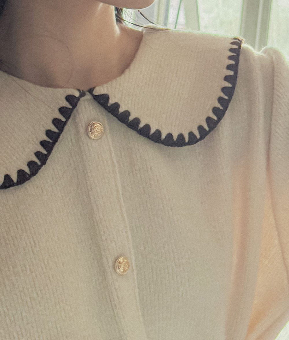 精緻水手領針織上衣,KOREA,348266,精緻水手領針織上衣,領500,999免運