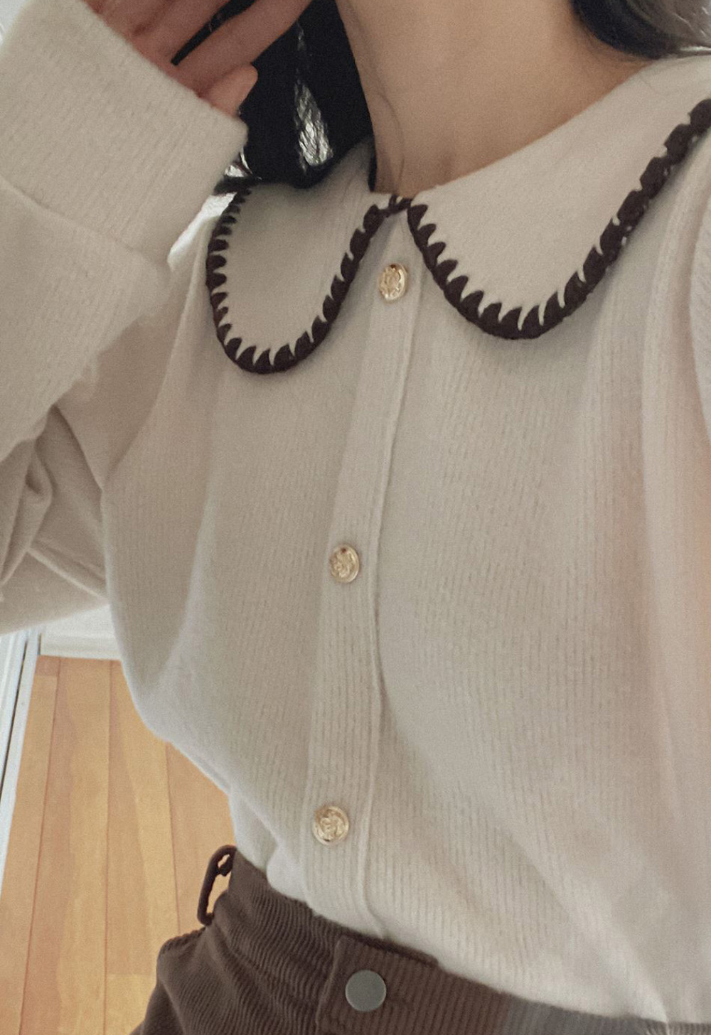 精緻水手領針織上衣,KOREA,348266,精緻水手領針織上衣,領500,999免運