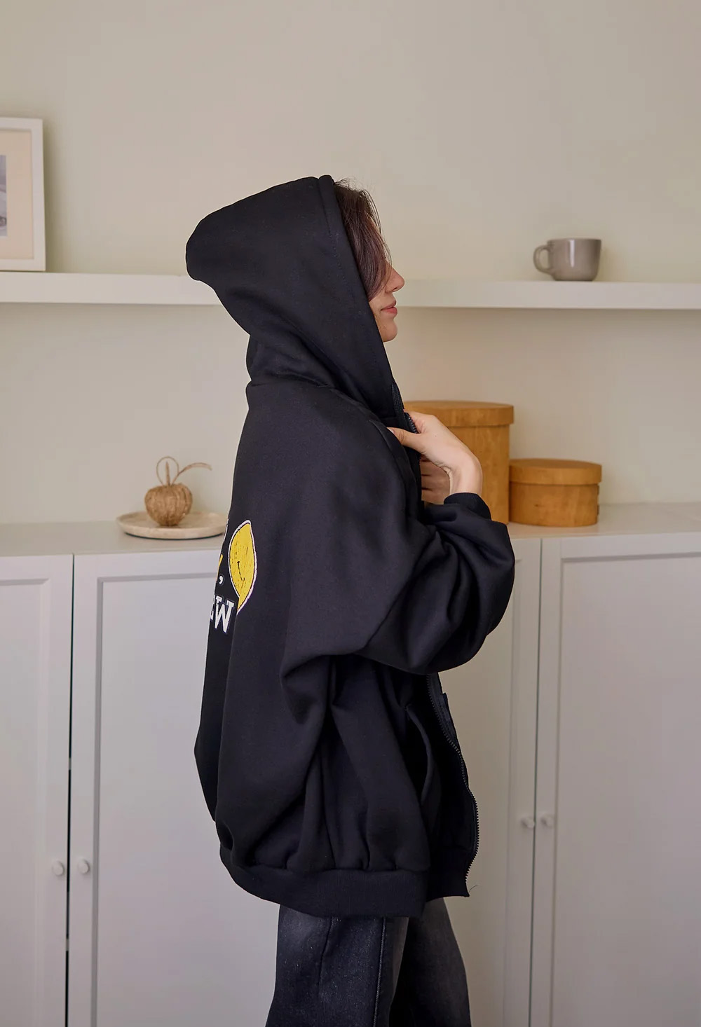 印花內刷毛連帽外套,KOREA,348278,印花內刷毛連帽外套,領500,999免運