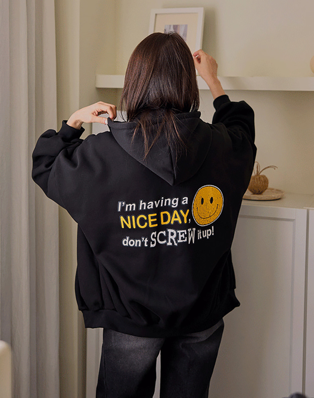 印花內刷毛連帽外套,KOREA,348278,印花內刷毛連帽外套,領500,999免運