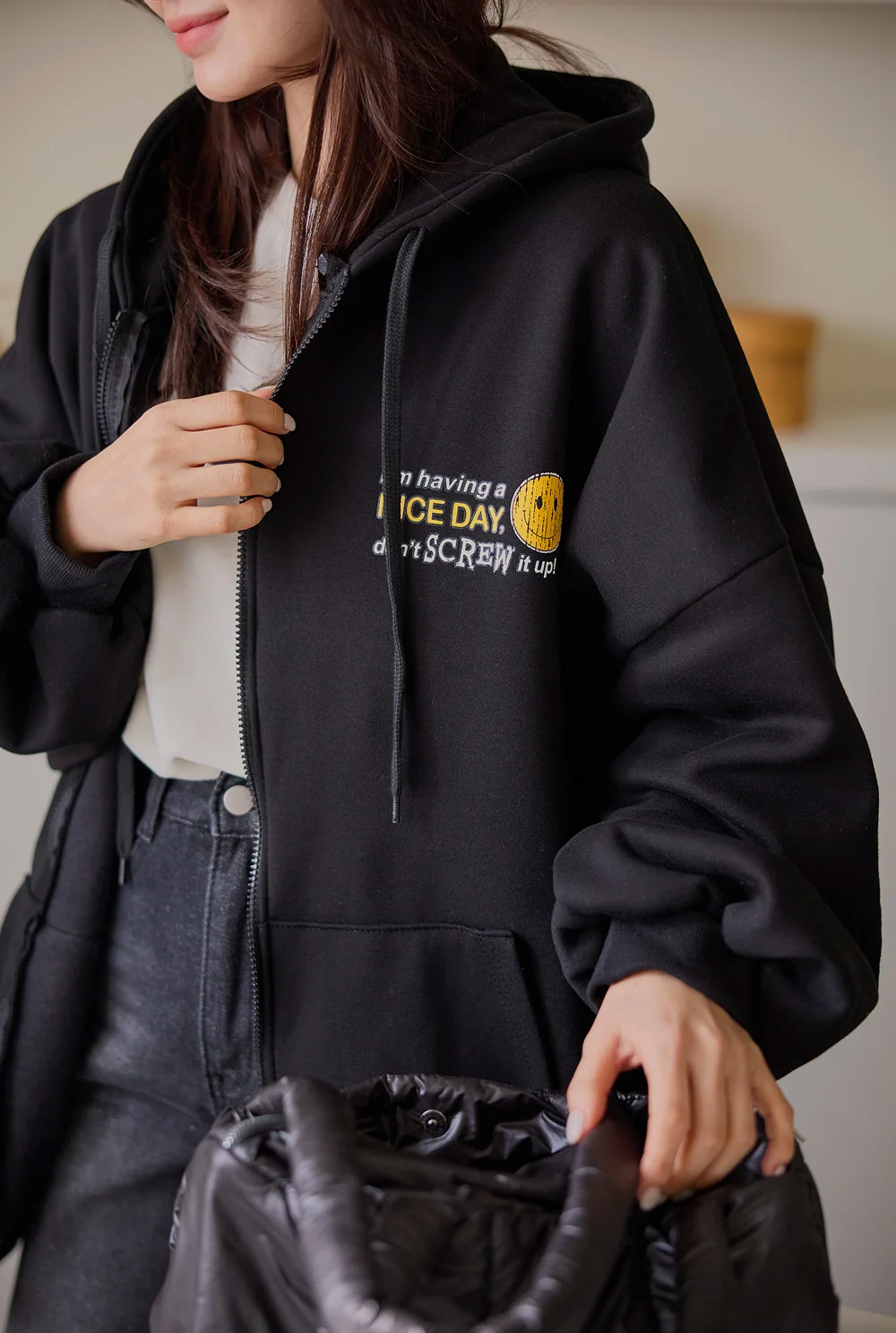 印花內刷毛連帽外套,KOREA,348278,印花內刷毛連帽外套,領500,999免運