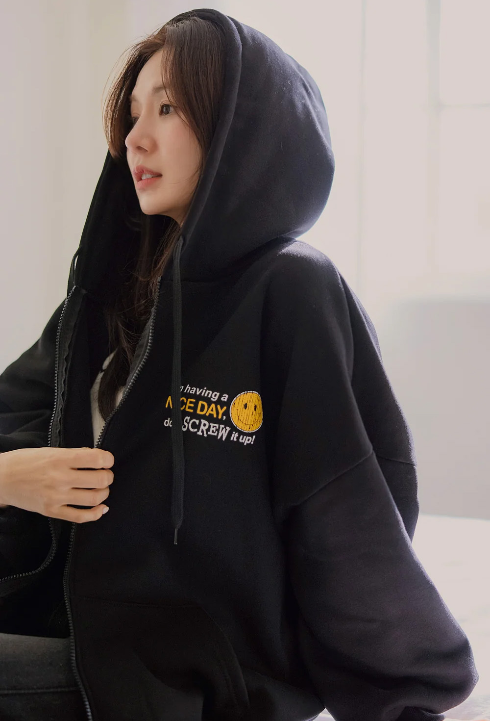 印花內刷毛連帽外套,KOREA,348278,印花內刷毛連帽外套,領500,999免運