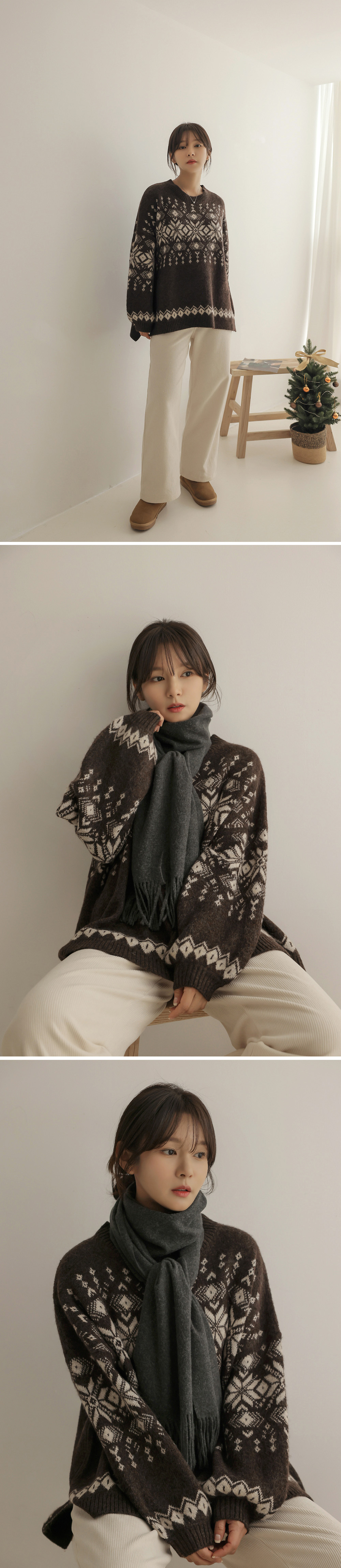 北歐風側開衩針織上衣,KOREA,348314,北歐風側開衩針織上衣,領500,999免運