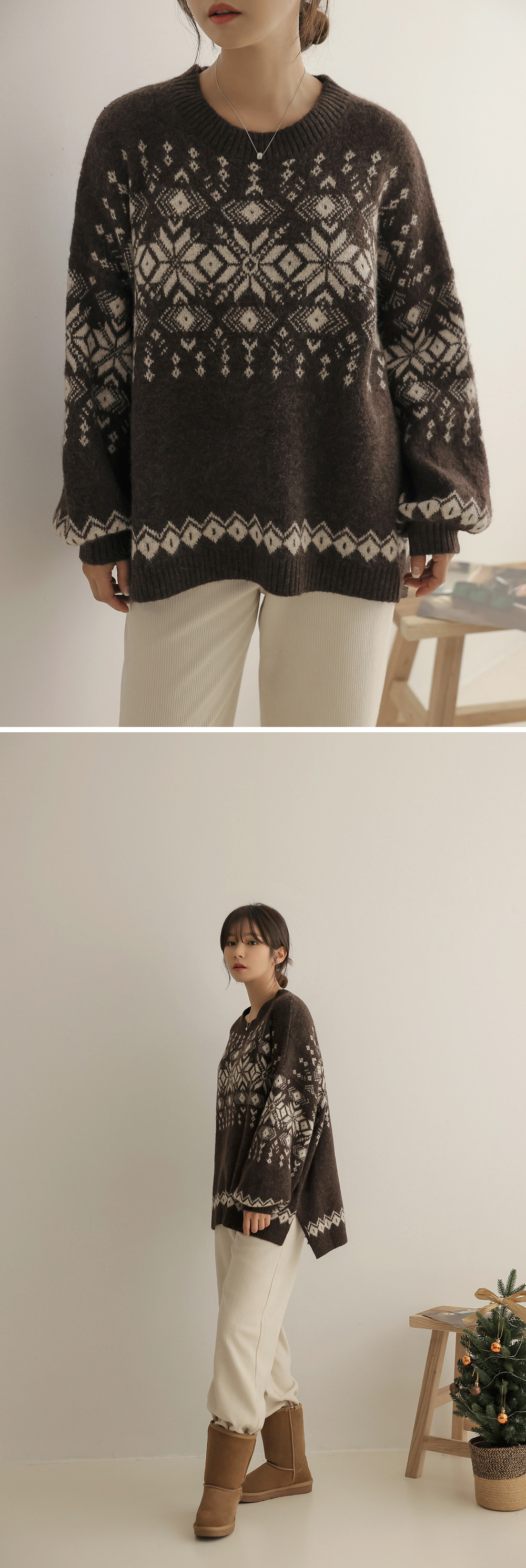 北歐風側開衩針織上衣,KOREA,348314,北歐風側開衩針織上衣,領500,999免運