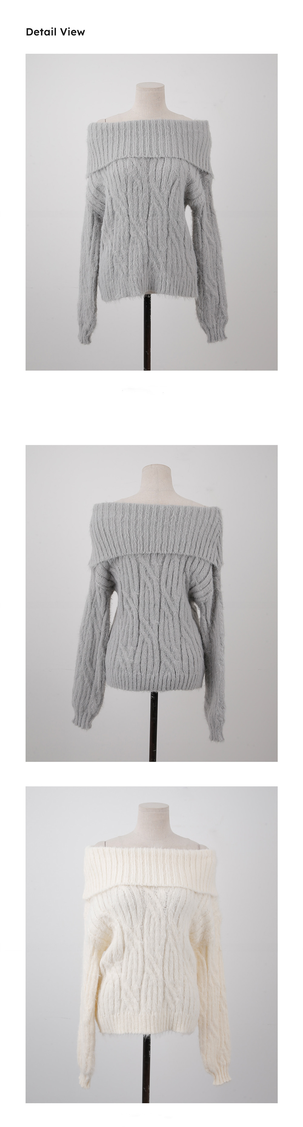 一字領麻花針織上衣,KOREA,348428,一字領麻花針織上衣,領500,999免運