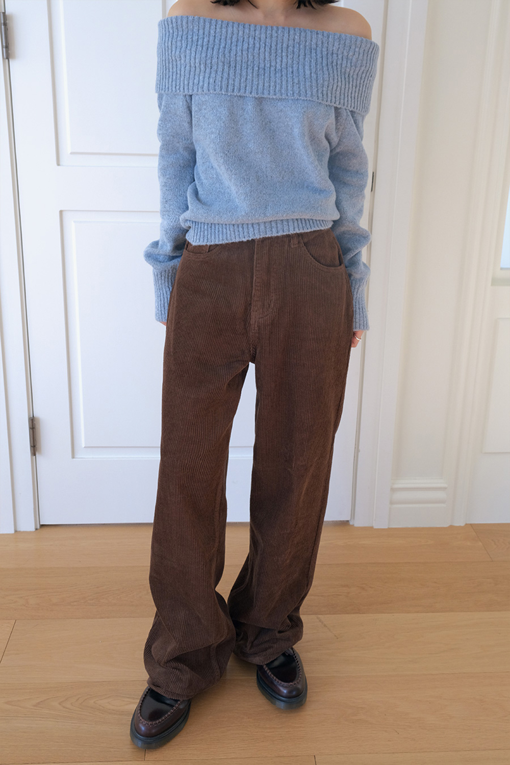 露肩一字領針織上衣,KOREA,347804,露肩一字領針織上衣,999免運,領500