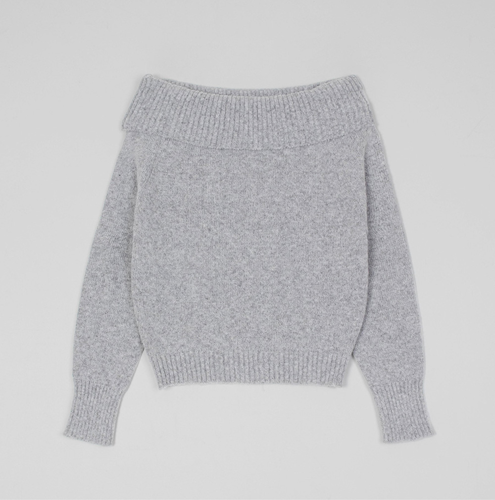 露肩一字領針織上衣,KOREA,347804,露肩一字領針織上衣,999免運,領500