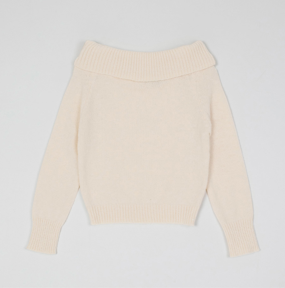 露肩一字領針織上衣,KOREA,347804,露肩一字領針織上衣,999免運,領500