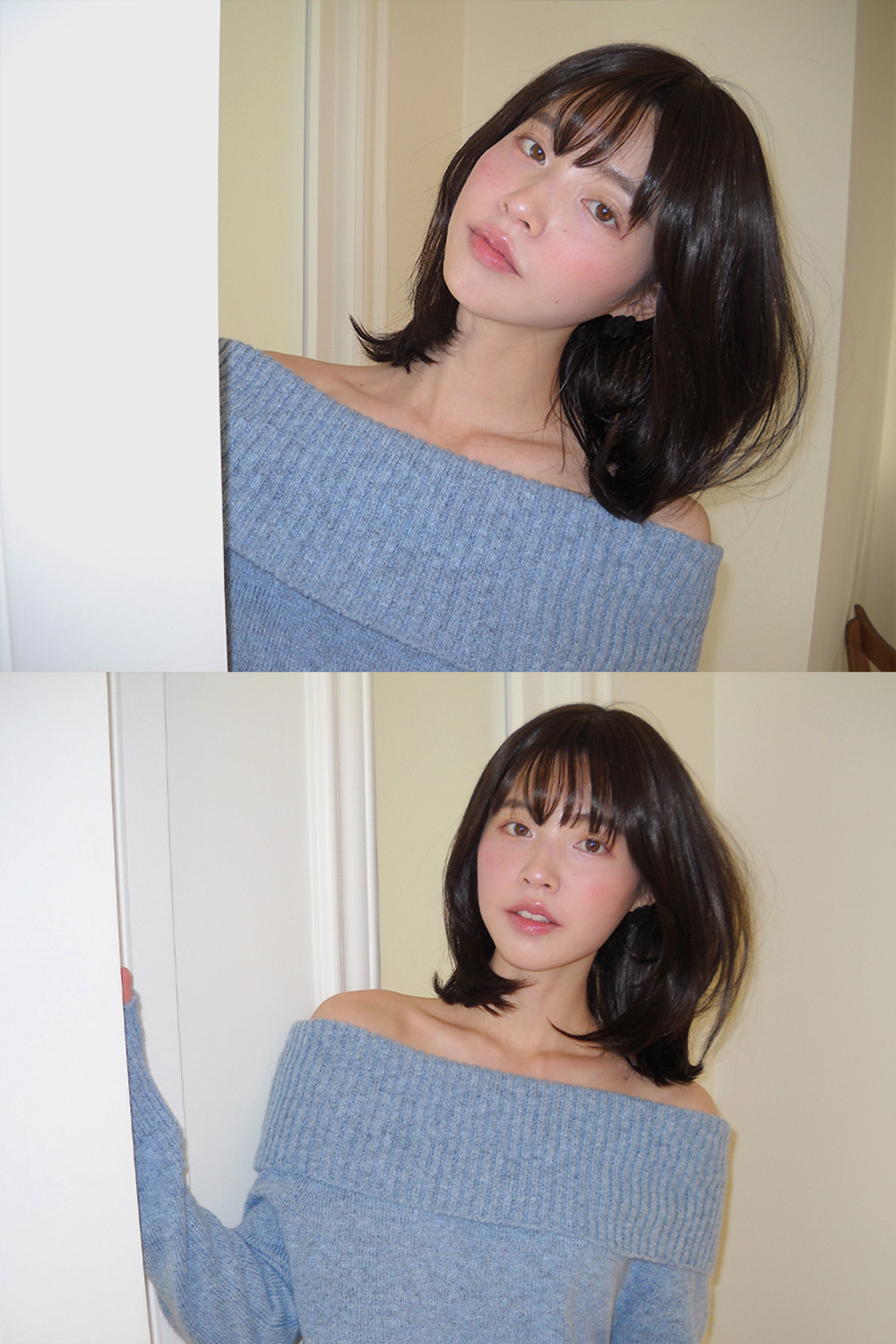 露肩一字領針織上衣,KOREA,347804,露肩一字領針織上衣,999免運,領500