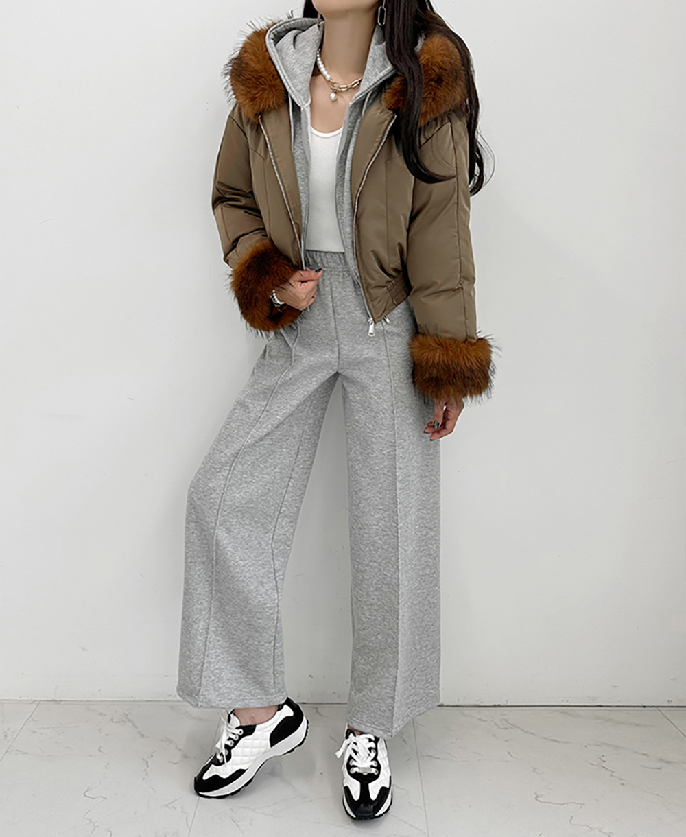 撞色連帽外套長褲套裝,KOREA,349762,撞色連帽外套長褲套裝,領500,999免運