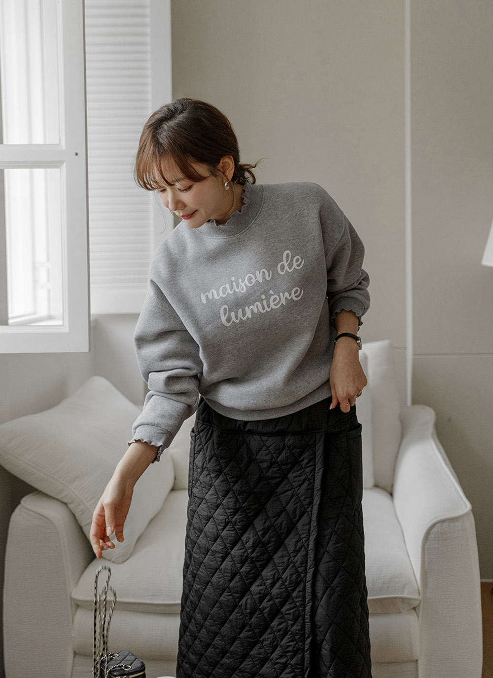 字母印花內刷毛上衣,KOREA,350022,字母印花內刷毛上衣,領500,999免運