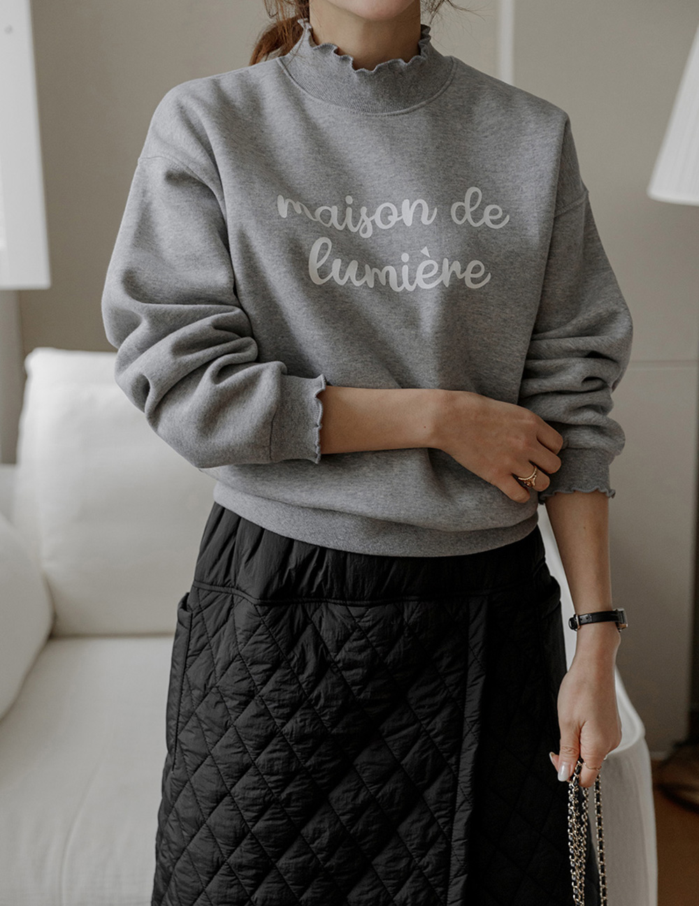 字母印花內刷毛上衣,KOREA,350022,字母印花內刷毛上衣,領500,999免運