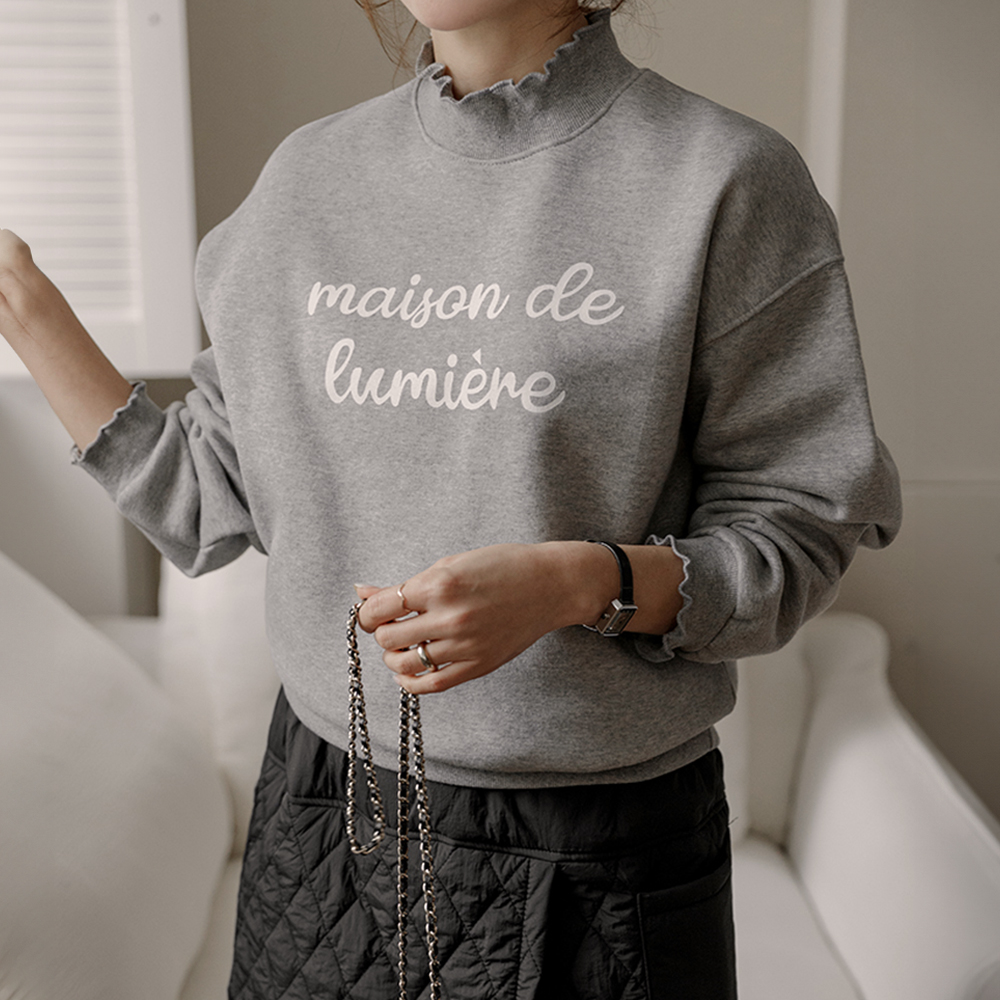 字母印花內刷毛上衣