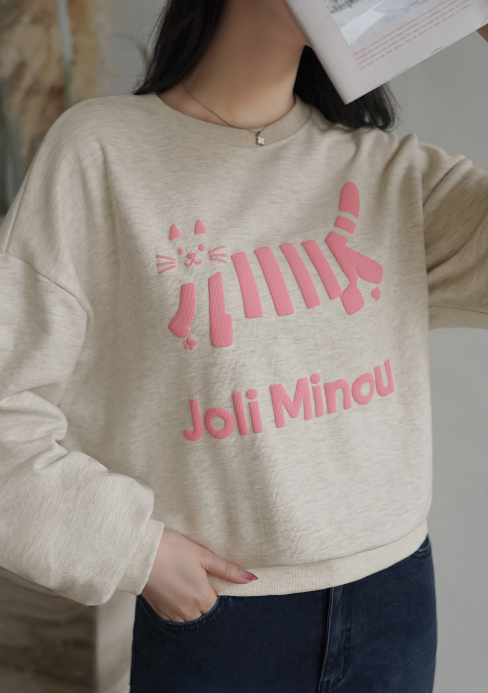 可愛立體貓咪圖案上衣,KOREA,350072,可愛立體貓咪圖案上衣,領500,999免運