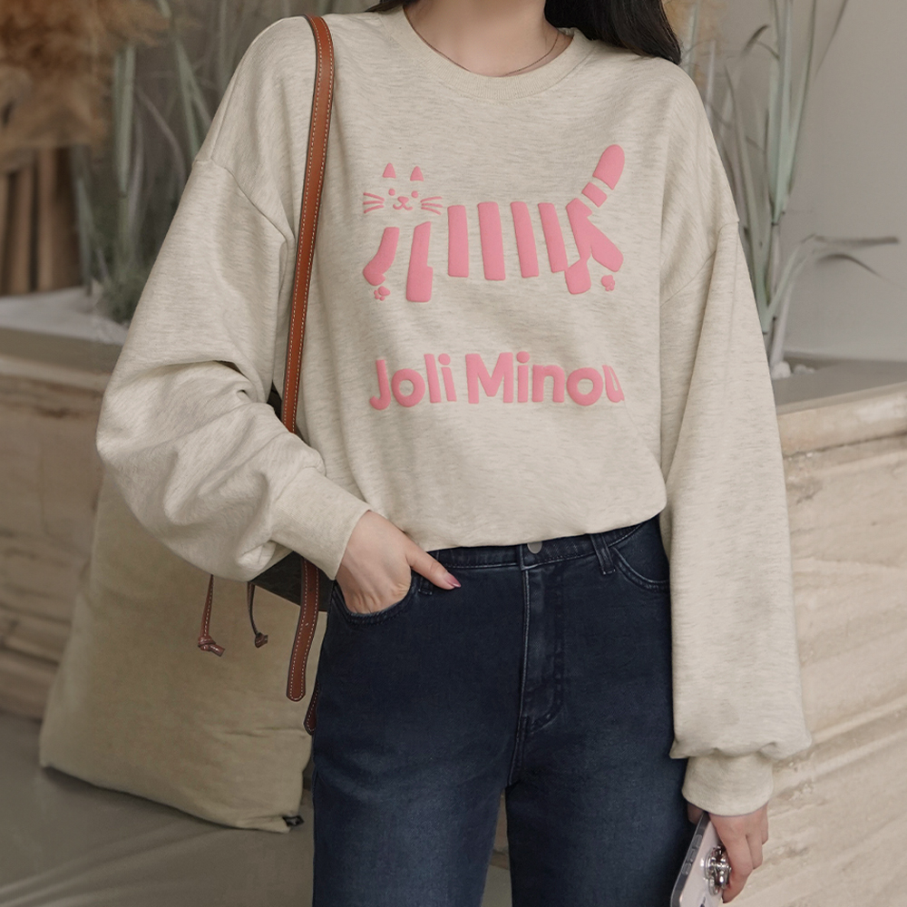 可愛立體貓咪圖案上衣