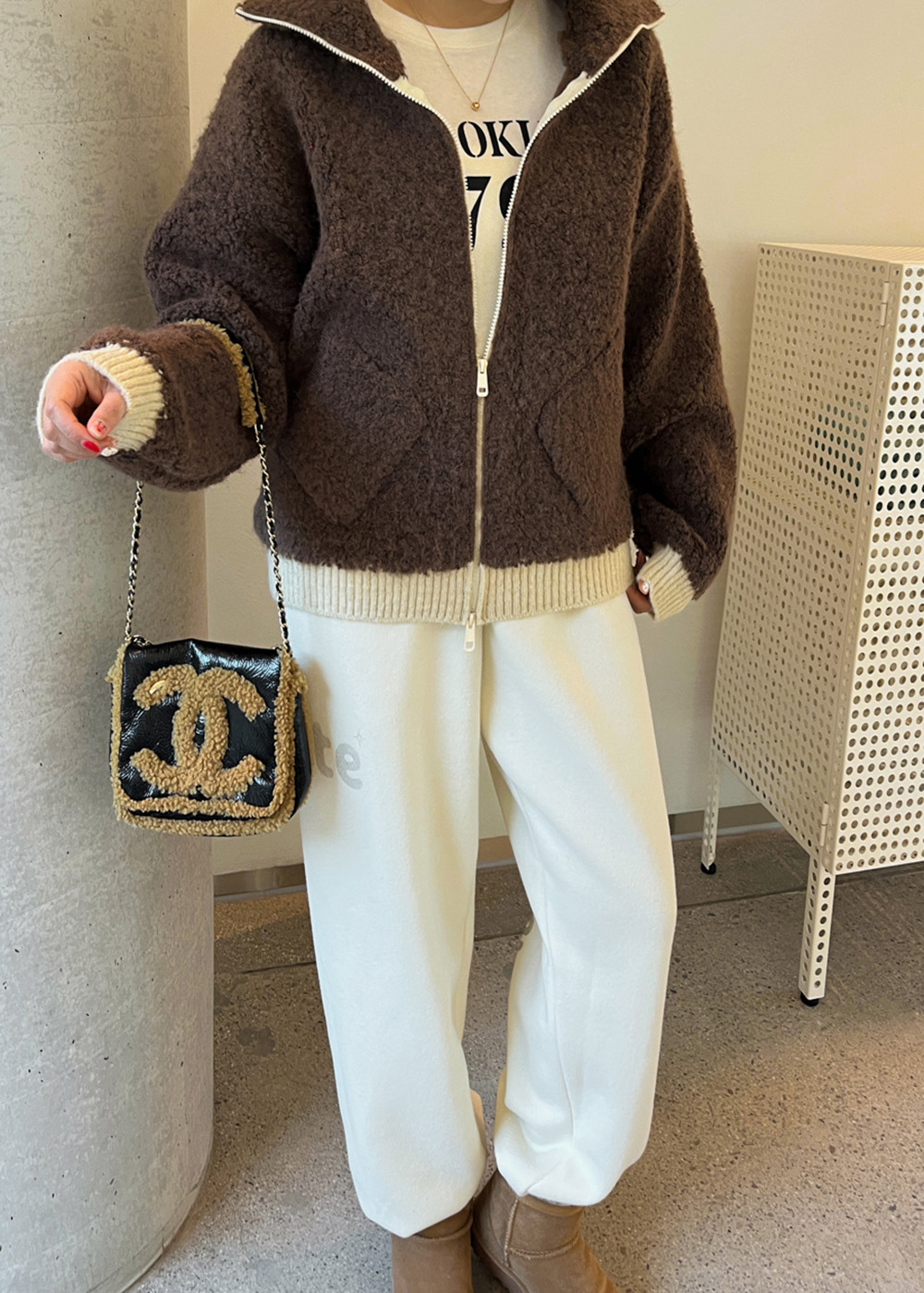 雙向拉鍊設計拼色外套,KOREA,350253,雙向拉鍊設計拼色外套,領500,999免運