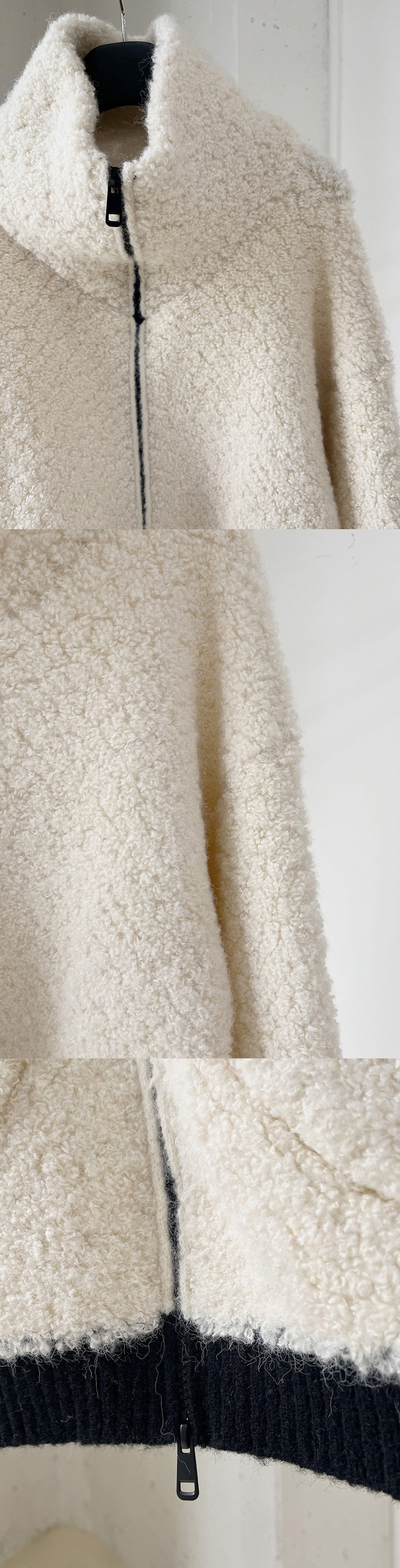 雙向拉鍊設計拼色外套,KOREA,350253,雙向拉鍊設計拼色外套,領500,999免運