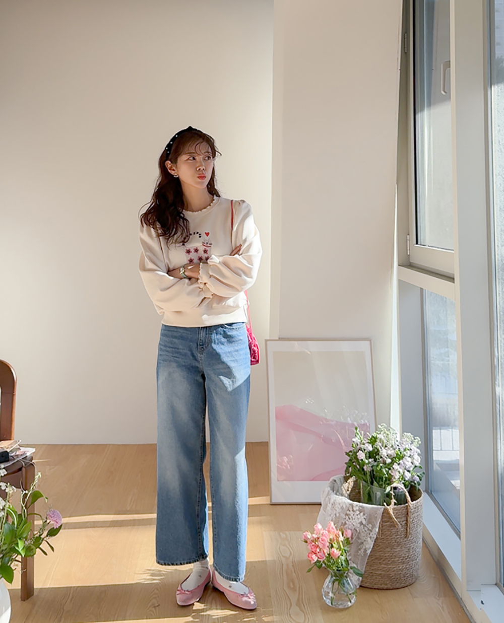 貓咪印花內刷毛上衣,KOREA,350388,貓咪印花內刷毛上衣,領500,999免運