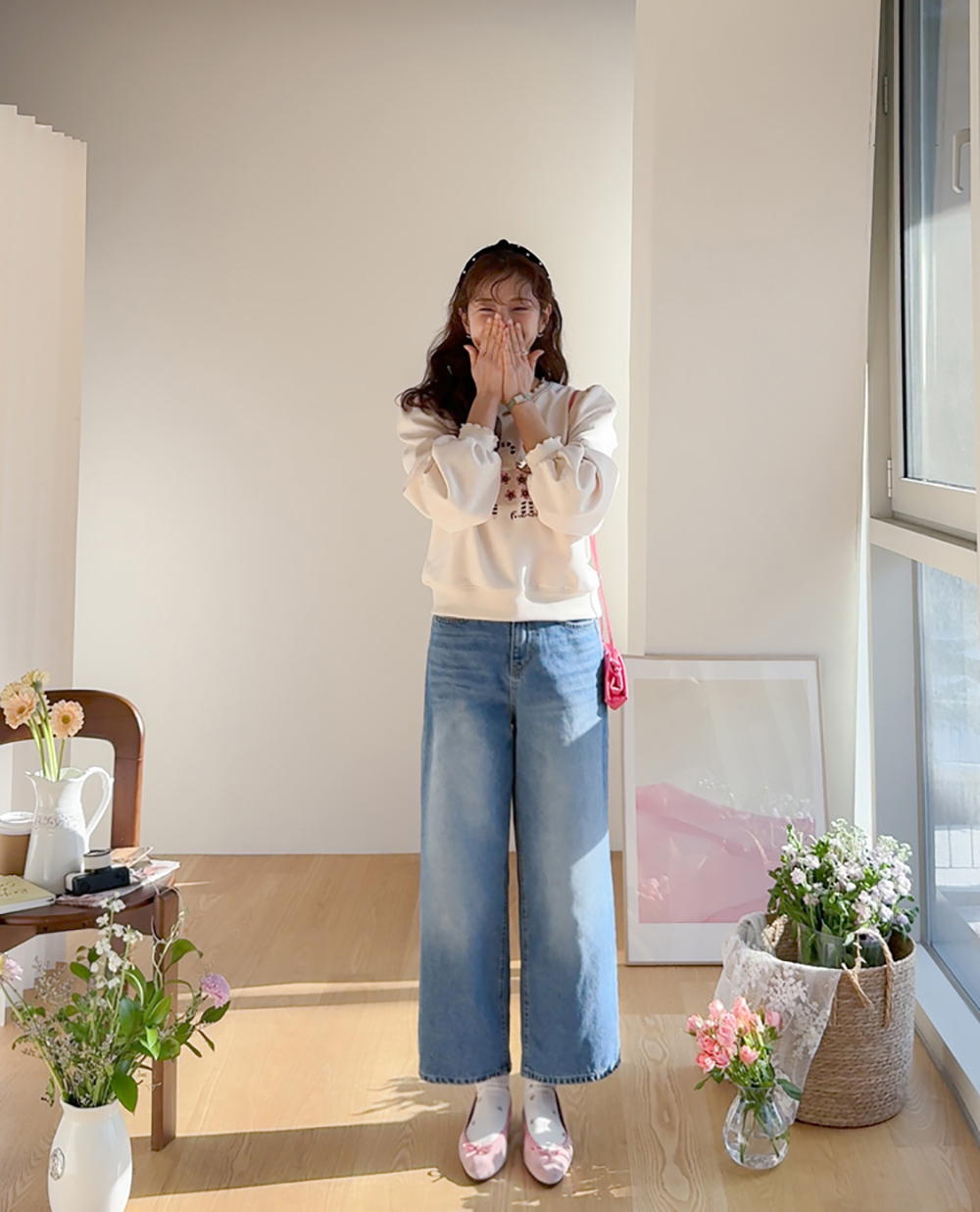 貓咪印花內刷毛上衣,KOREA,350388,貓咪印花內刷毛上衣,領500,999免運