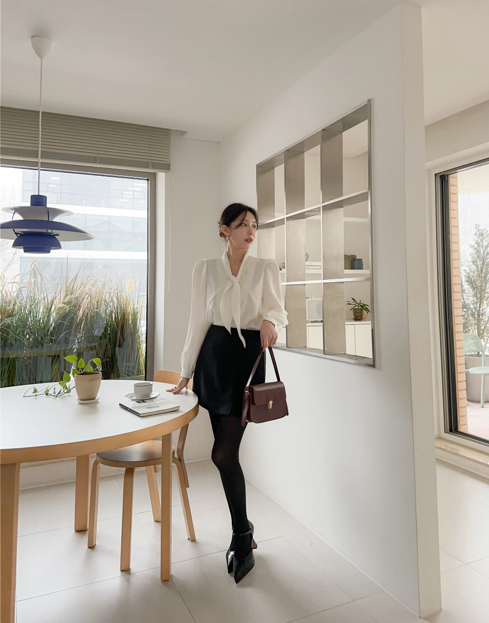 氣質蝴蝶結綁帶襯衫,KOREA,351195,氣質蝴蝶結綁帶襯衫,領500,999免運