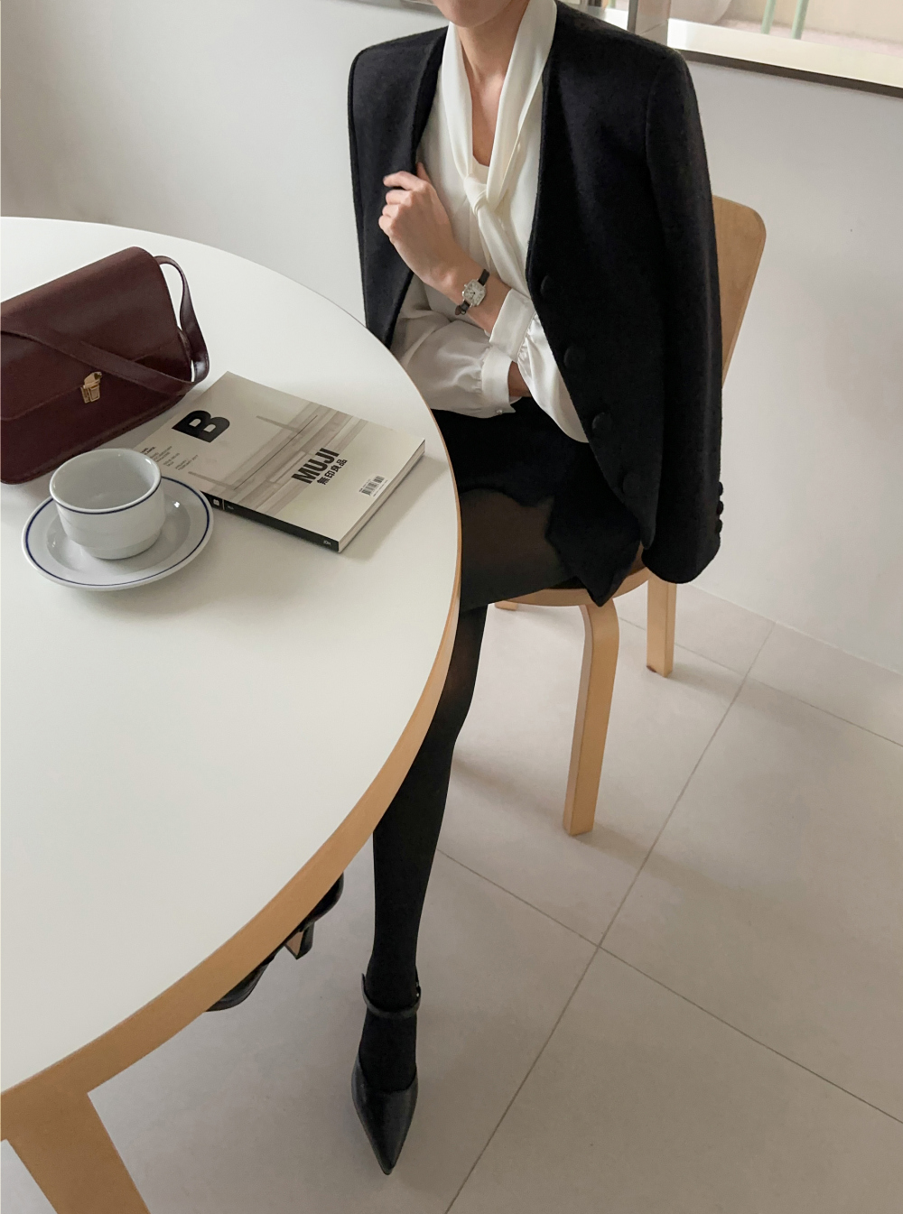 氣質蝴蝶結綁帶襯衫,KOREA,351195,氣質蝴蝶結綁帶襯衫,領500,999免運