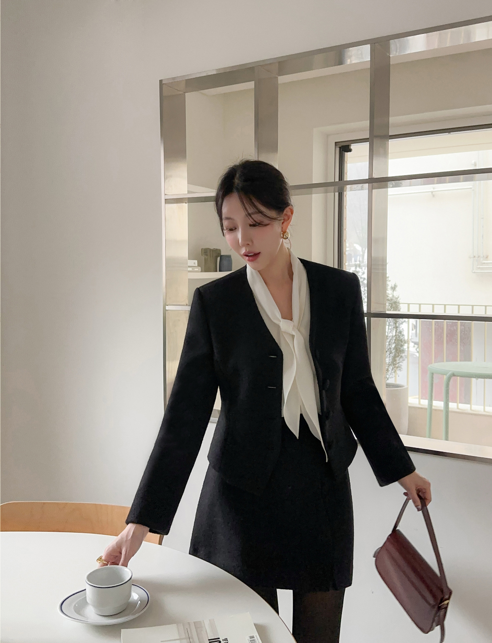 氣質蝴蝶結綁帶襯衫,KOREA,351195,氣質蝴蝶結綁帶襯衫,領500,999免運