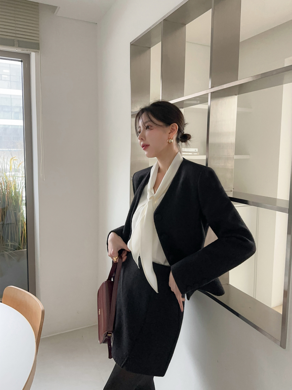 氣質蝴蝶結綁帶襯衫,KOREA,351195,氣質蝴蝶結綁帶襯衫,領500,999免運