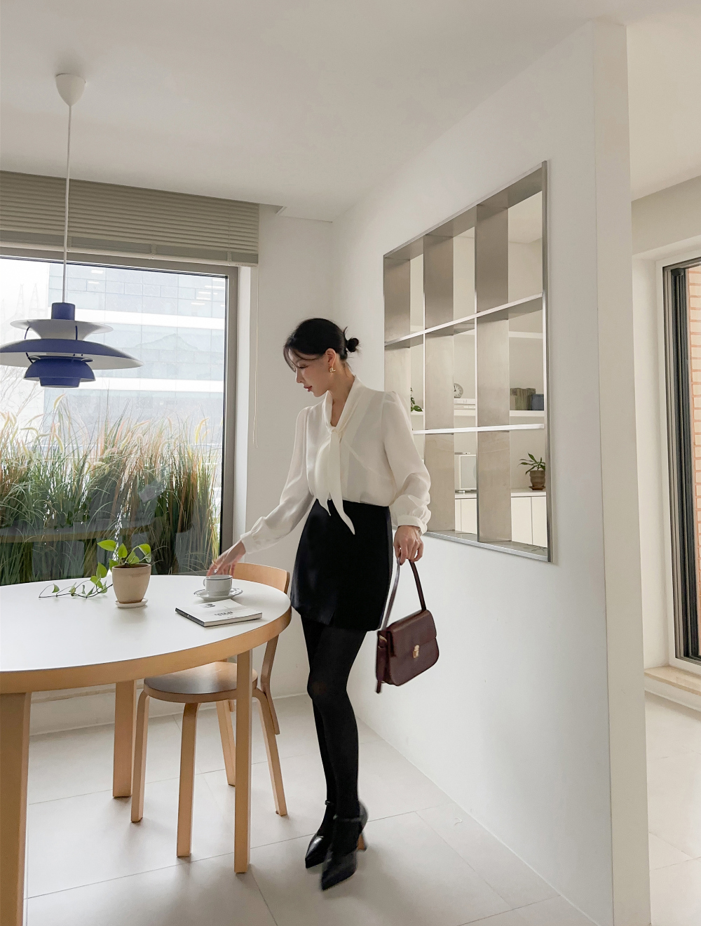 氣質蝴蝶結綁帶襯衫,KOREA,351195,氣質蝴蝶結綁帶襯衫,領500,999免運