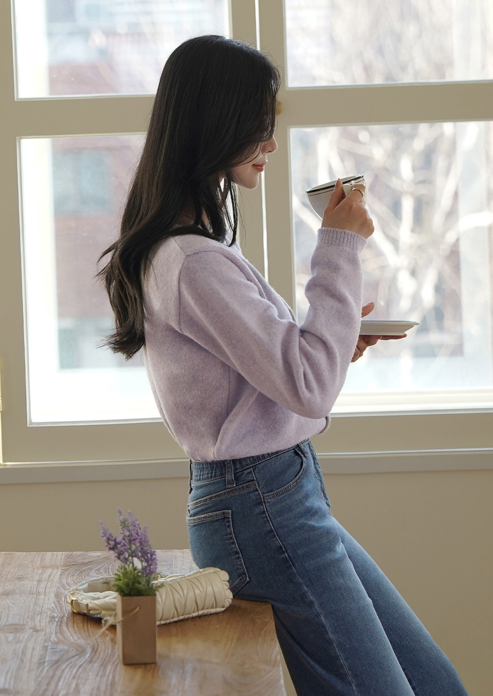 斜釦設計圓領針織上衣,KOREA,351199,斜釦設計圓領針織上衣,領500,999免運