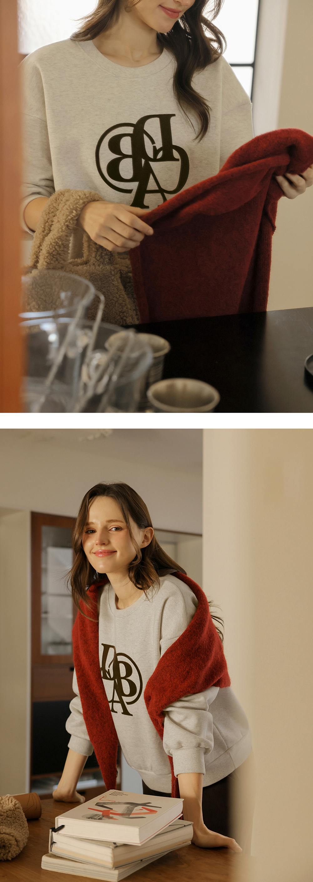 天鵝絨字母內刷毛上衣,KOREA,349960,天鵝絨字母內刷毛上衣,周新品優惠,NEWARRIVAL