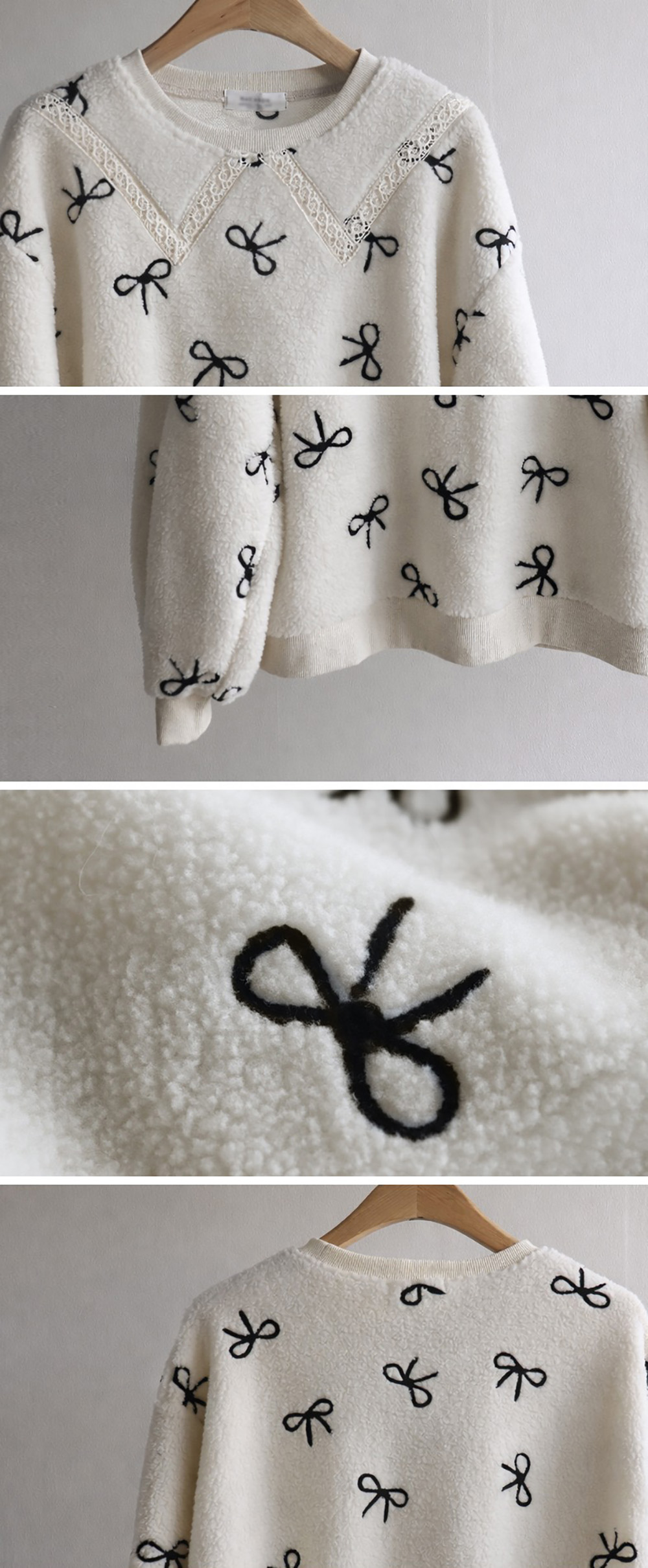 柔軟絨面蝴蝶結上衣,KOREA,349982,柔軟絨面蝴蝶結上衣,領500,999免運