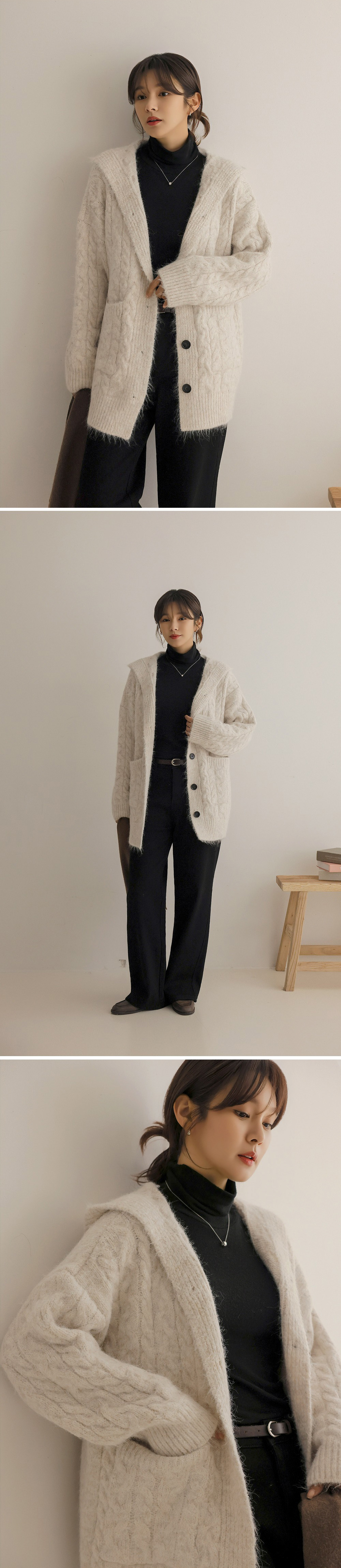 麻花針織連帽毛衣外套,KOREA,350053,麻花針織連帽毛衣外套,周新品優惠,NEWARRIVAL