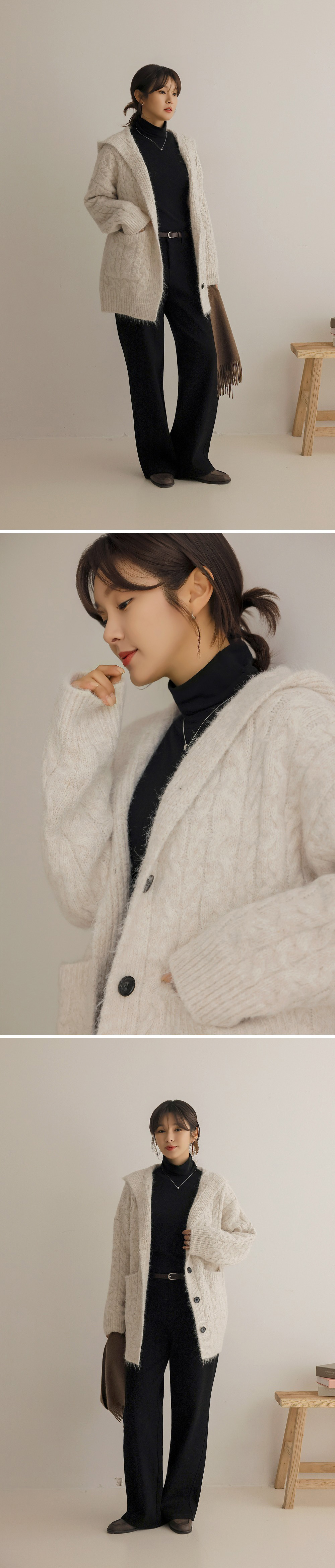 麻花針織連帽毛衣外套,KOREA,350053,麻花針織連帽毛衣外套,周新品優惠,NEWARRIVAL