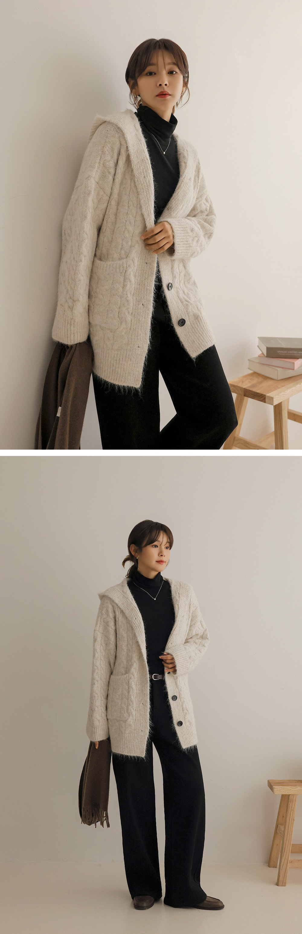 麻花針織連帽毛衣外套,KOREA,350053,麻花針織連帽毛衣外套,周新品優惠,NEWARRIVAL