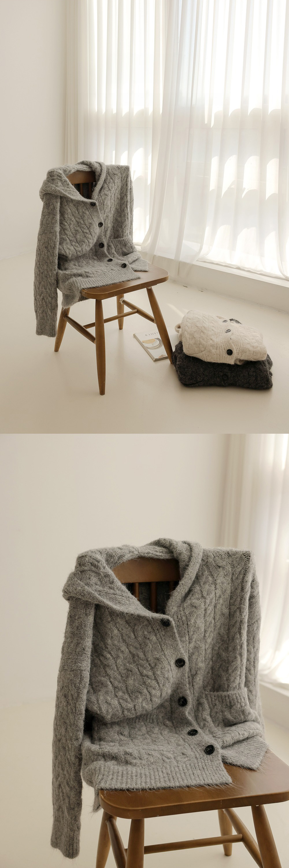 麻花針織連帽毛衣外套,KOREA,350053,麻花針織連帽毛衣外套,周新品優惠,NEWARRIVAL