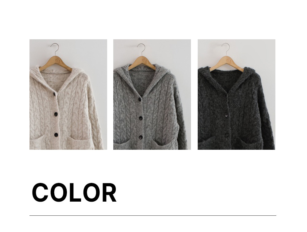 麻花針織連帽毛衣外套,KOREA,350053,麻花針織連帽毛衣外套,周新品優惠,NEWARRIVAL