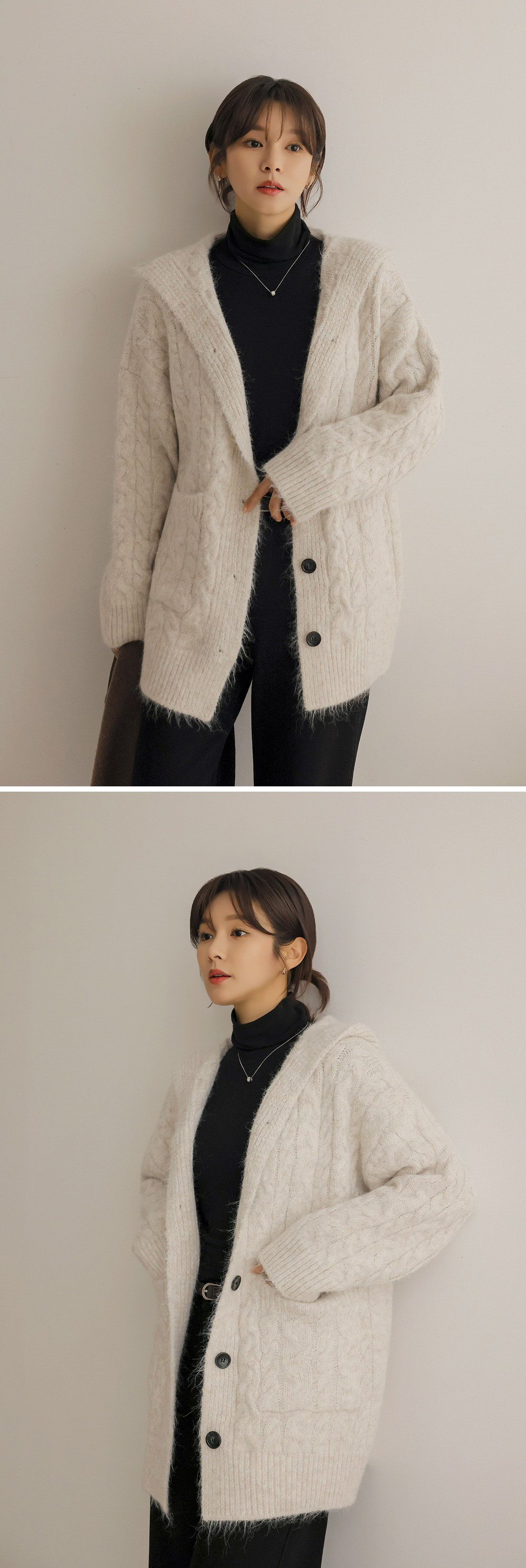 麻花針織連帽毛衣外套,KOREA,350053,麻花針織連帽毛衣外套,周新品優惠,NEWARRIVAL