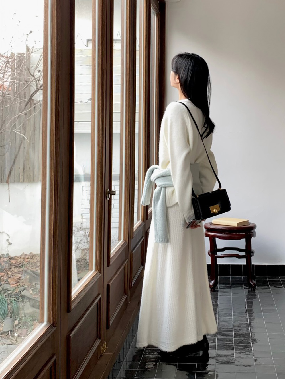 鬆緊腰立體織紋長裙,KOREA,350363,鬆緊腰立體織紋長裙,周新品優惠,NEWARRIVAL