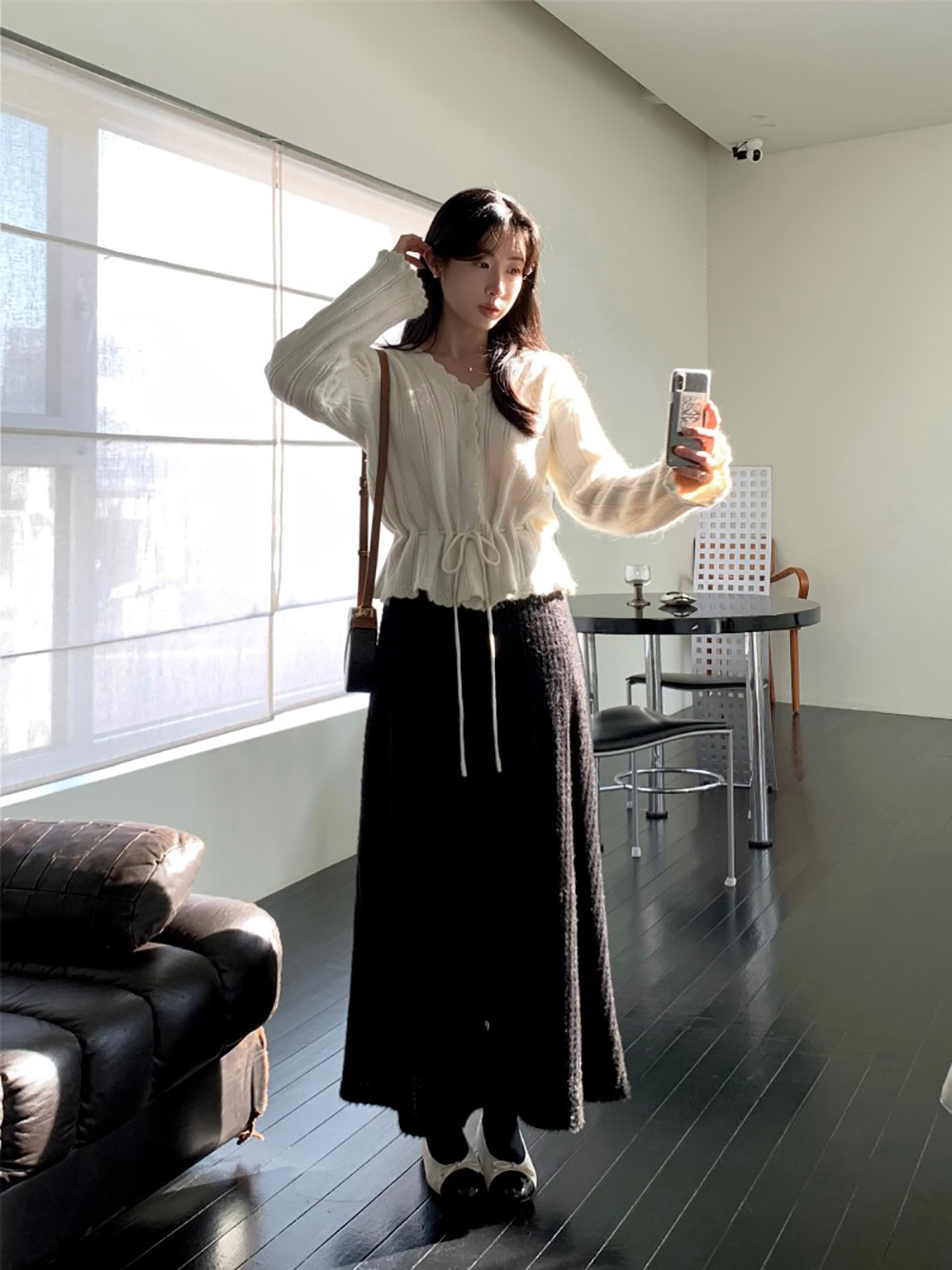 鬆緊腰立體織紋長裙,KOREA,350363,鬆緊腰立體織紋長裙,周新品優惠,NEWARRIVAL