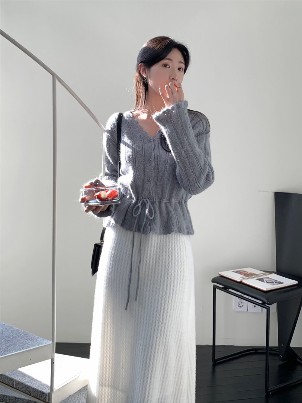 鬆緊腰立體織紋長裙,KOREA,350363,鬆緊腰立體織紋長裙,周新品優惠,NEWARRIVAL