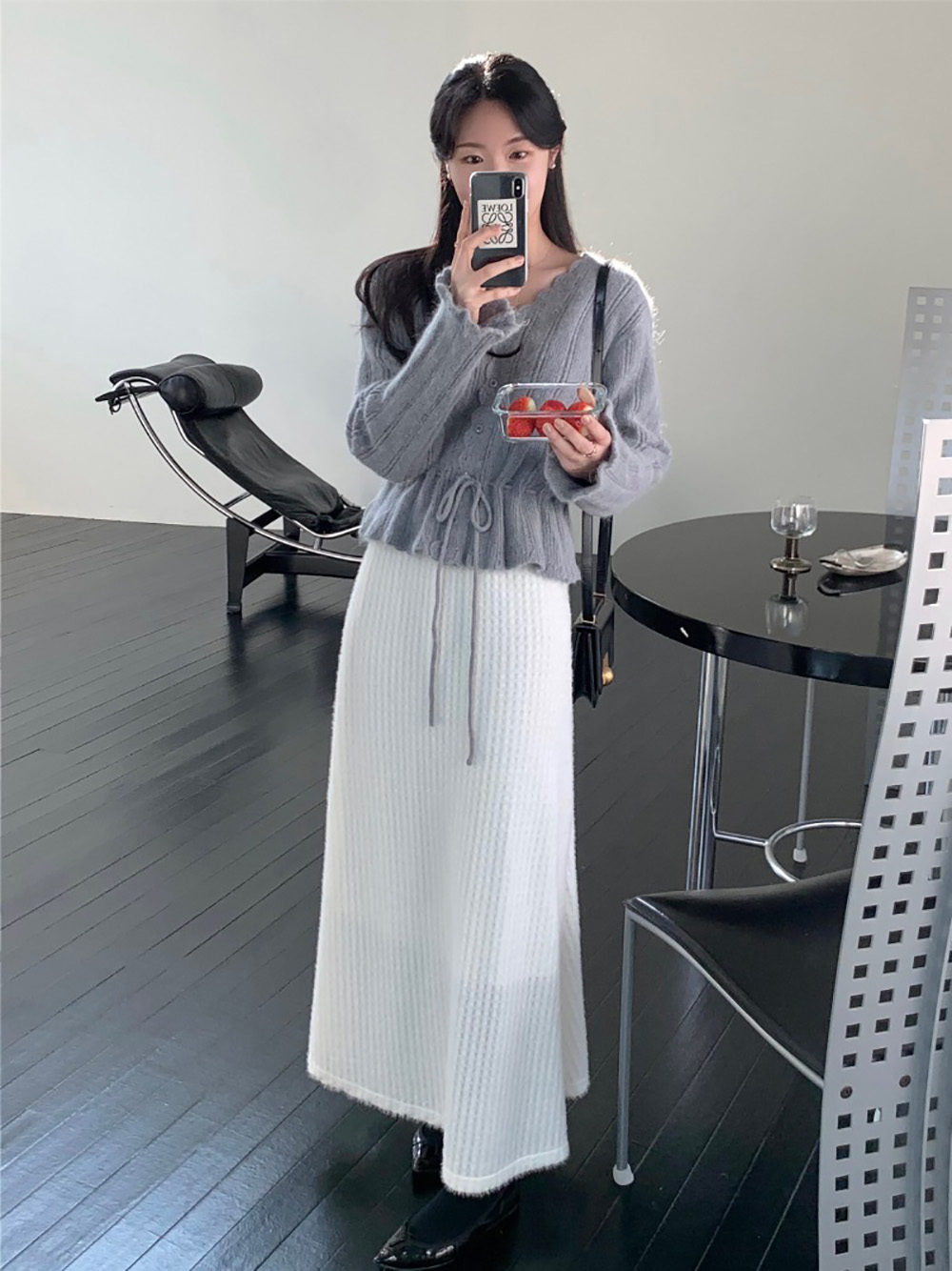 鬆緊腰立體織紋長裙,KOREA,350363,鬆緊腰立體織紋長裙,周新品優惠,NEWARRIVAL