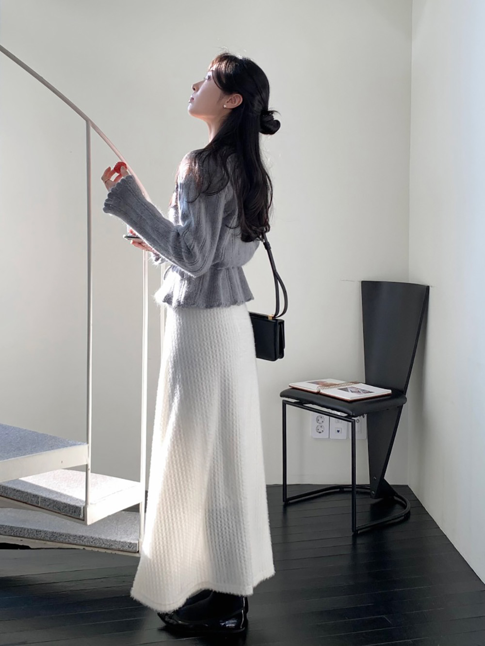 鬆緊腰立體織紋長裙,KOREA,350363,鬆緊腰立體織紋長裙,周新品優惠,NEWARRIVAL