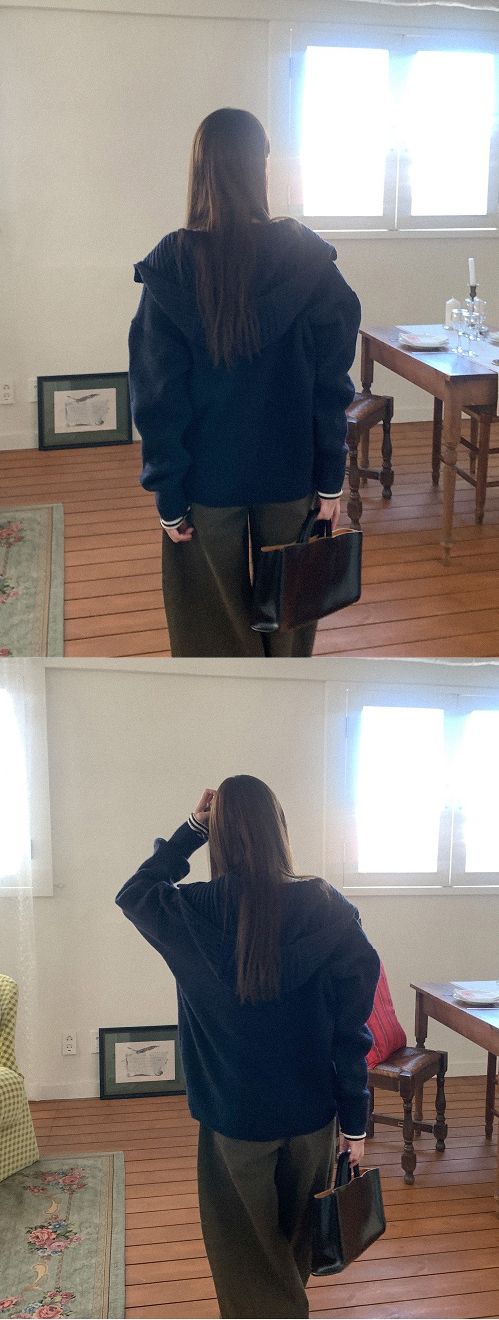 羊毛混紡連帽針織外套,KOREA,350434,羊毛混紡連帽針織外套,周新品優惠,NEWARRIVAL