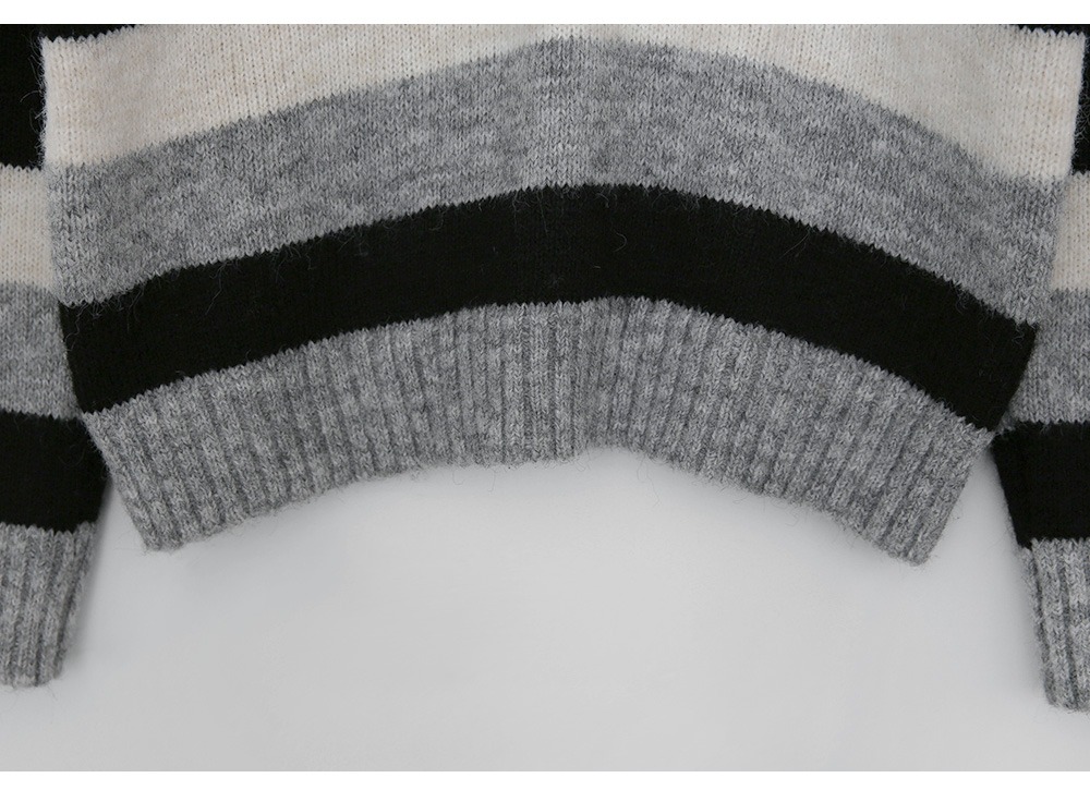 條紋V領落肩針織上衣,KOREA,351213,條紋V領落肩針織上衣,周新品優惠,NEWARRIVAL